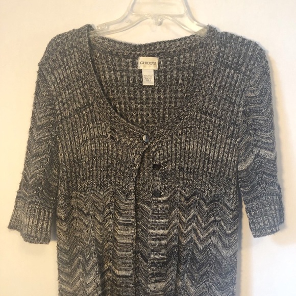 CHICO’S | Mid-Length Sleeves Sweater Brown 2 (12) - Picture 3 of 6